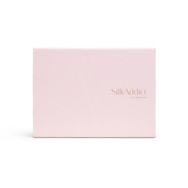 Silk Addict pale pink mulberry silk pillowcases (British brand)