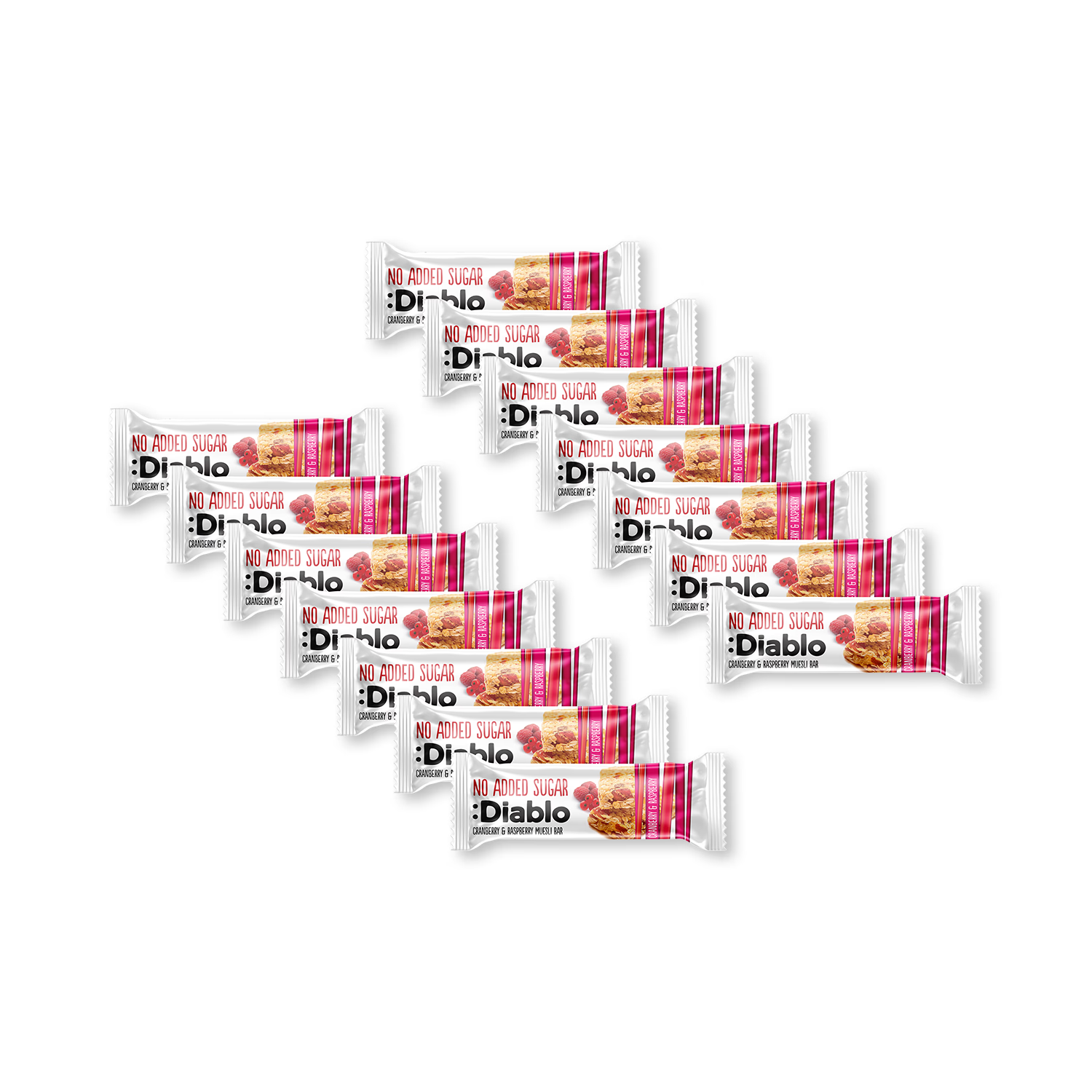 Diablo Cranberry Raspberry Muesli Bar 30g pack of 14 - British product