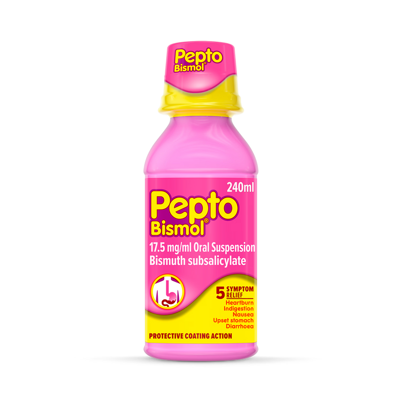 Pepto-Bismol oral suspension 17.5 mg/ml 240ml, imported from the UK