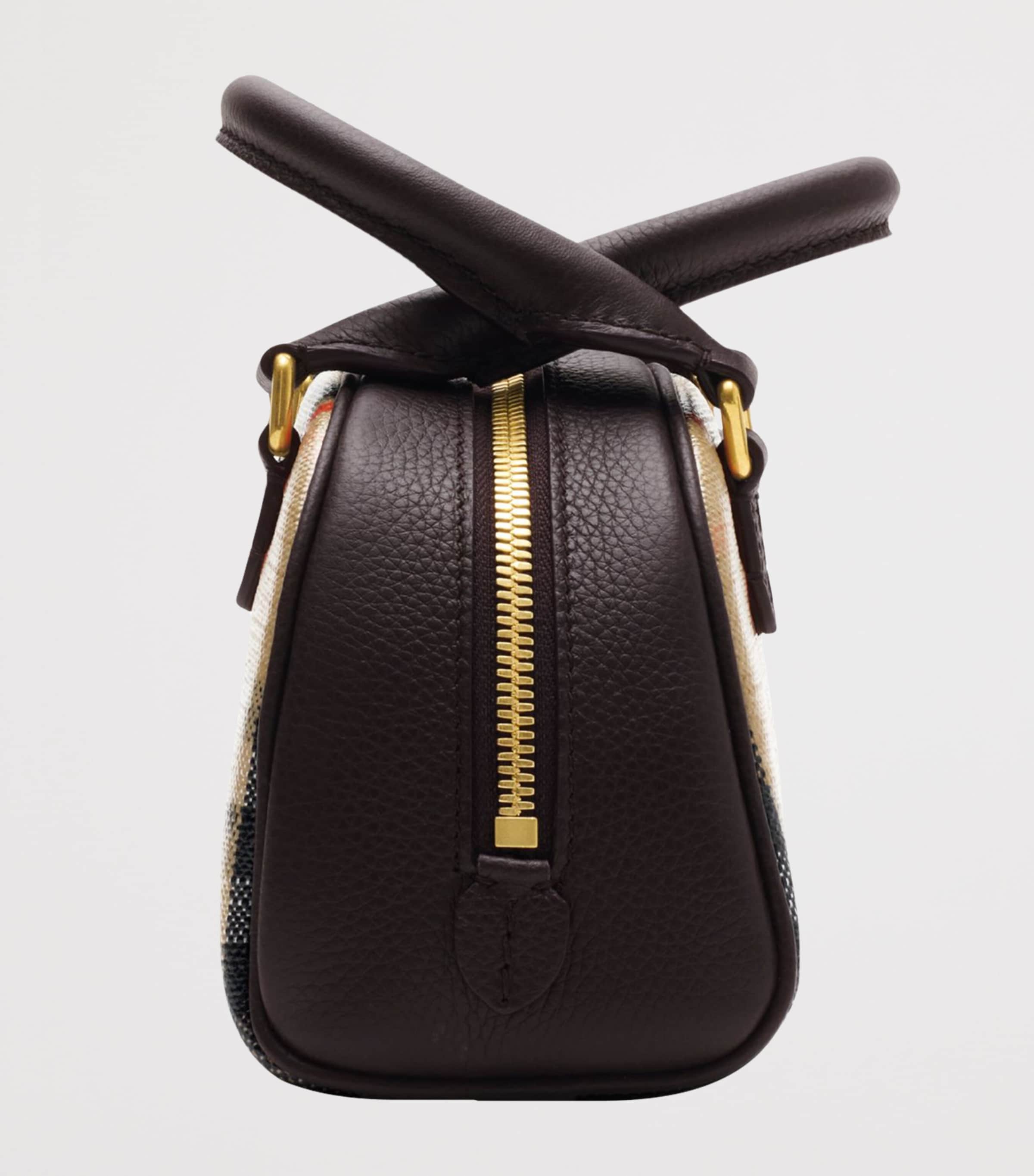 Burberry Mini Canvas Highlands Bowling Bag - British product