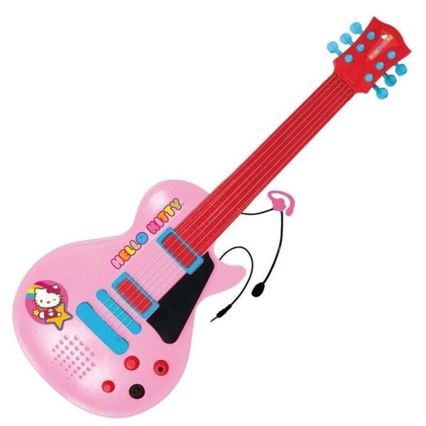 Reig Hello Kitty 6-string guitar with microphone, imported from the UK