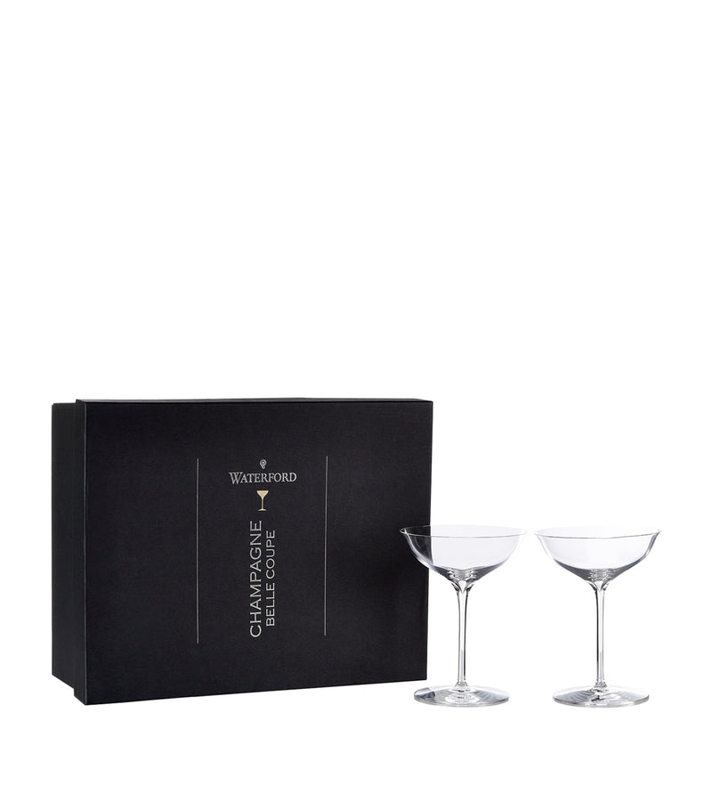 Waterford Elegance Champagne Belle Coupe set of 2 glasses (British brand)