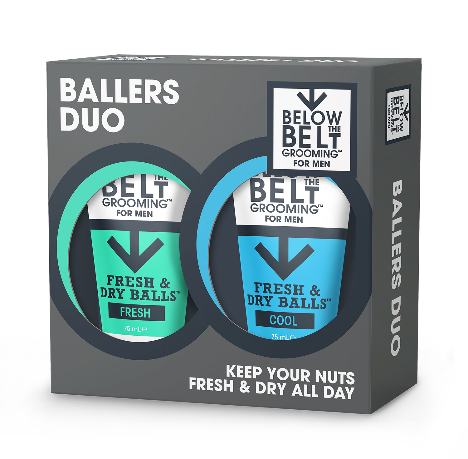 Below The Belt Ballers Gift Set cooling gels, UK version
