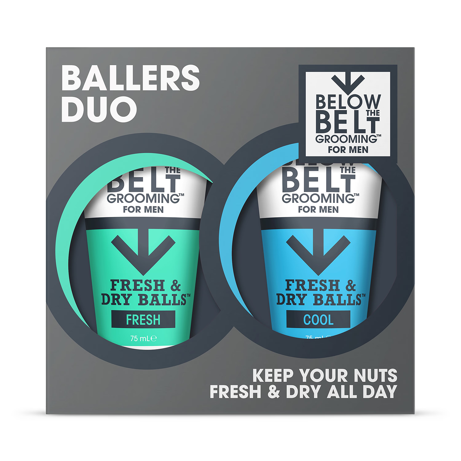 Below The Belt Ballers Gift Set cooling gels, UK version