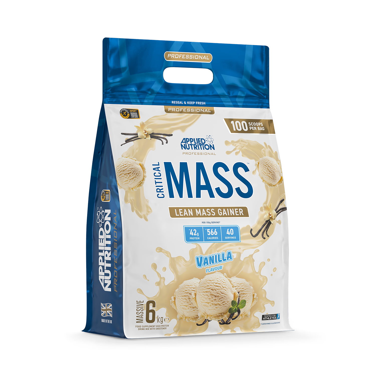 Applied Nutrition Critical Mass mass gainer vanilla 6kg - British product