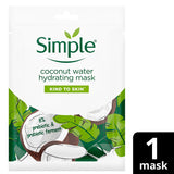 Simple Kind to Skin Hydrating Coconut Water Sheet Mask 1 pc Make Up & Beauty Accessories Boots   