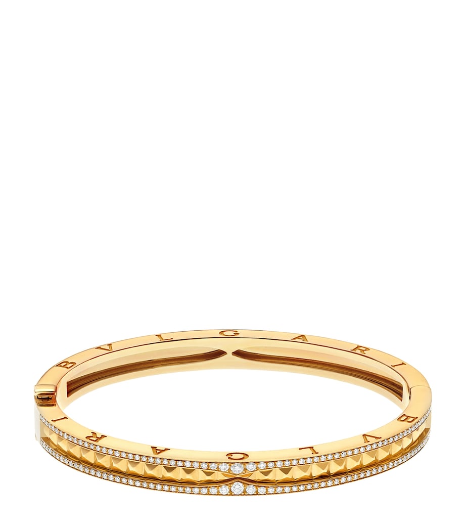 Bvlgari B.zero1 yellow gold diamond bangle - British product