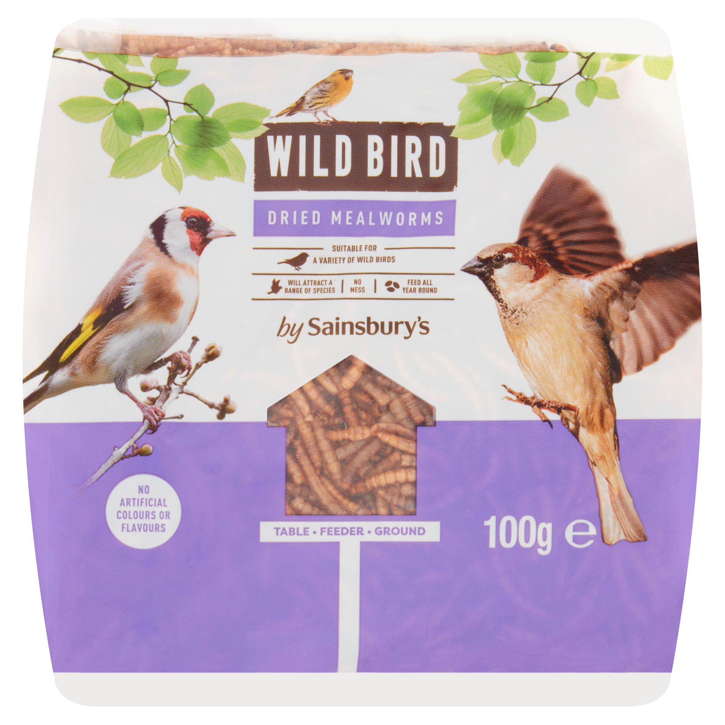 Sainsbury's Wild Bird Dried Mealworms 100g GOODS Sainsburys   