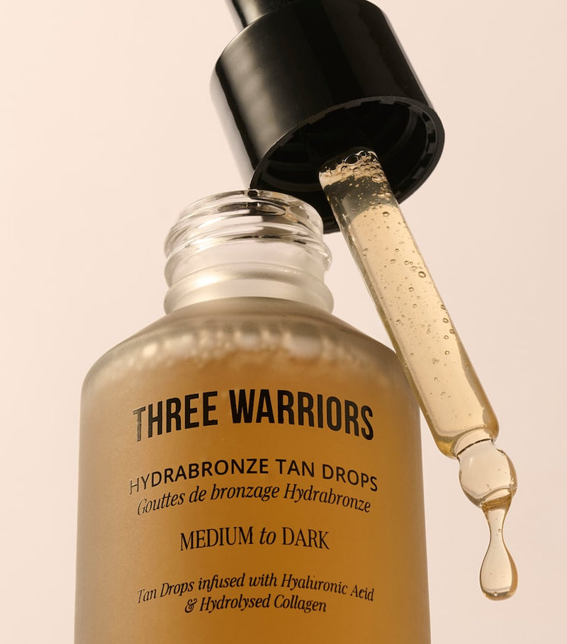 Three Warriors hydrating tan drops medium to dark 30ml (British brand)