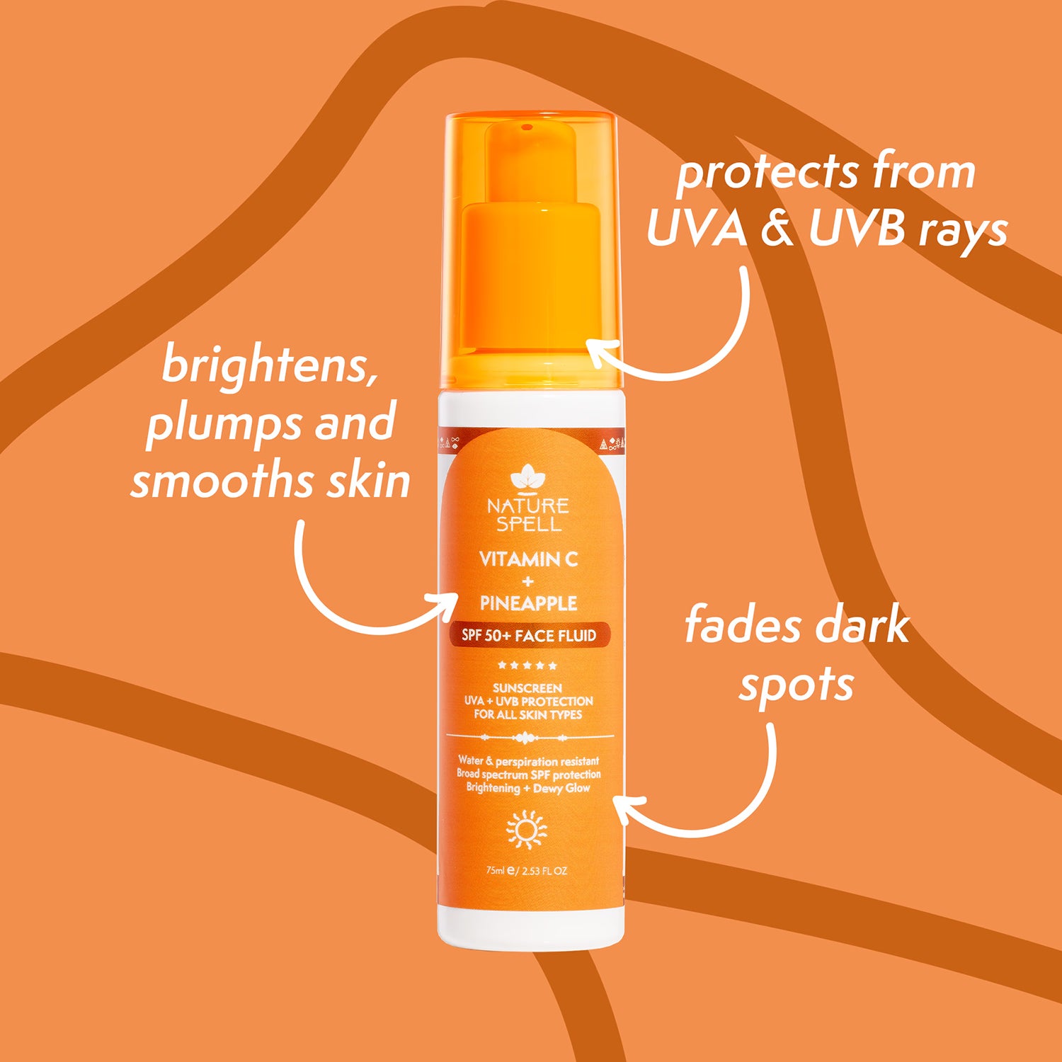 Nature Spell Vitamin C Pineapple Face Fluid 75ml, UK version