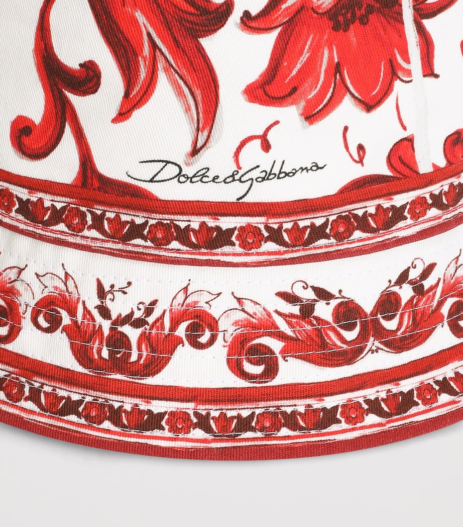 Dolce&Gabbana Majolica print cotton bucket hat - British product