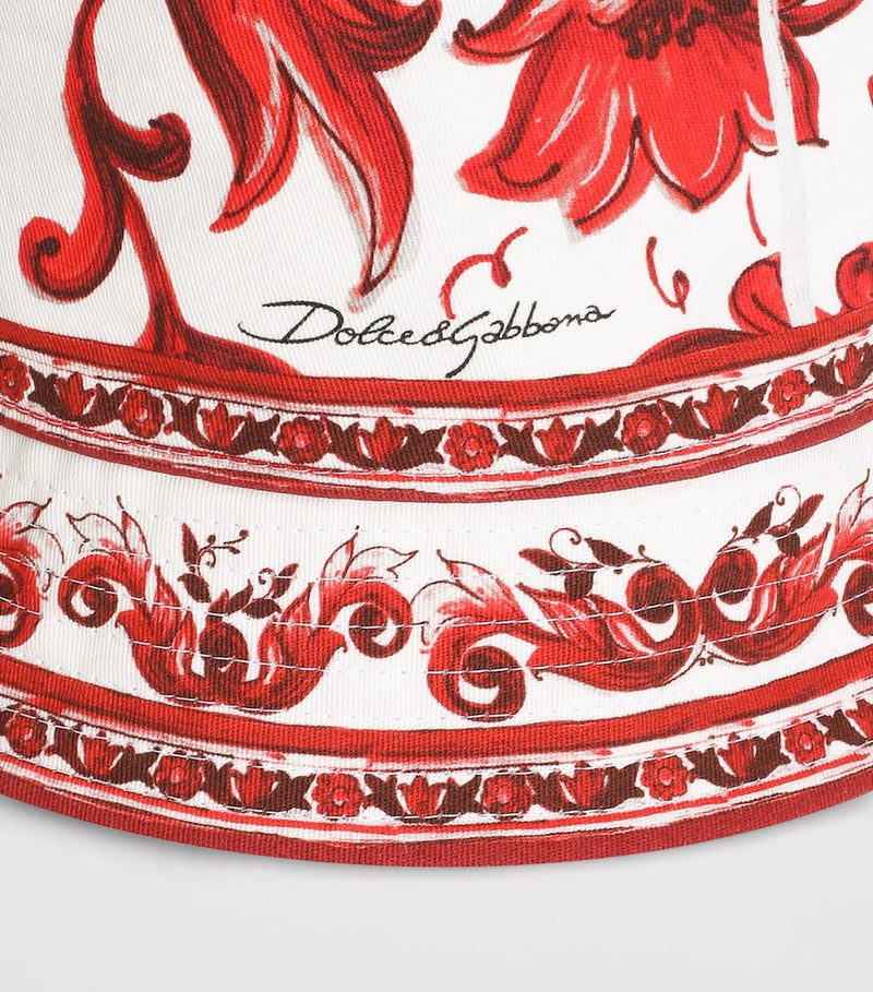 Dolce&Gabbana Majolica print cotton bucket hat - British product