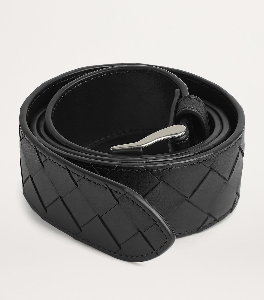Bottega Veneta Intrecciato watch buckle belt calfskin - British product