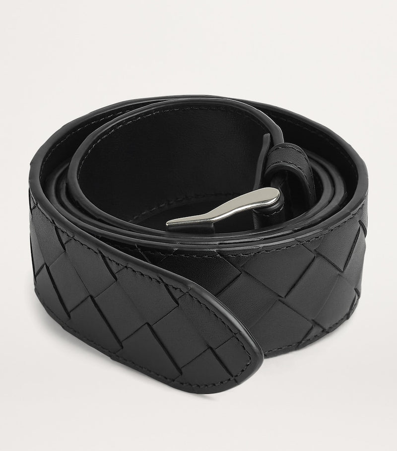 Bottega Veneta Intrecciato watch buckle belt calfskin - British product