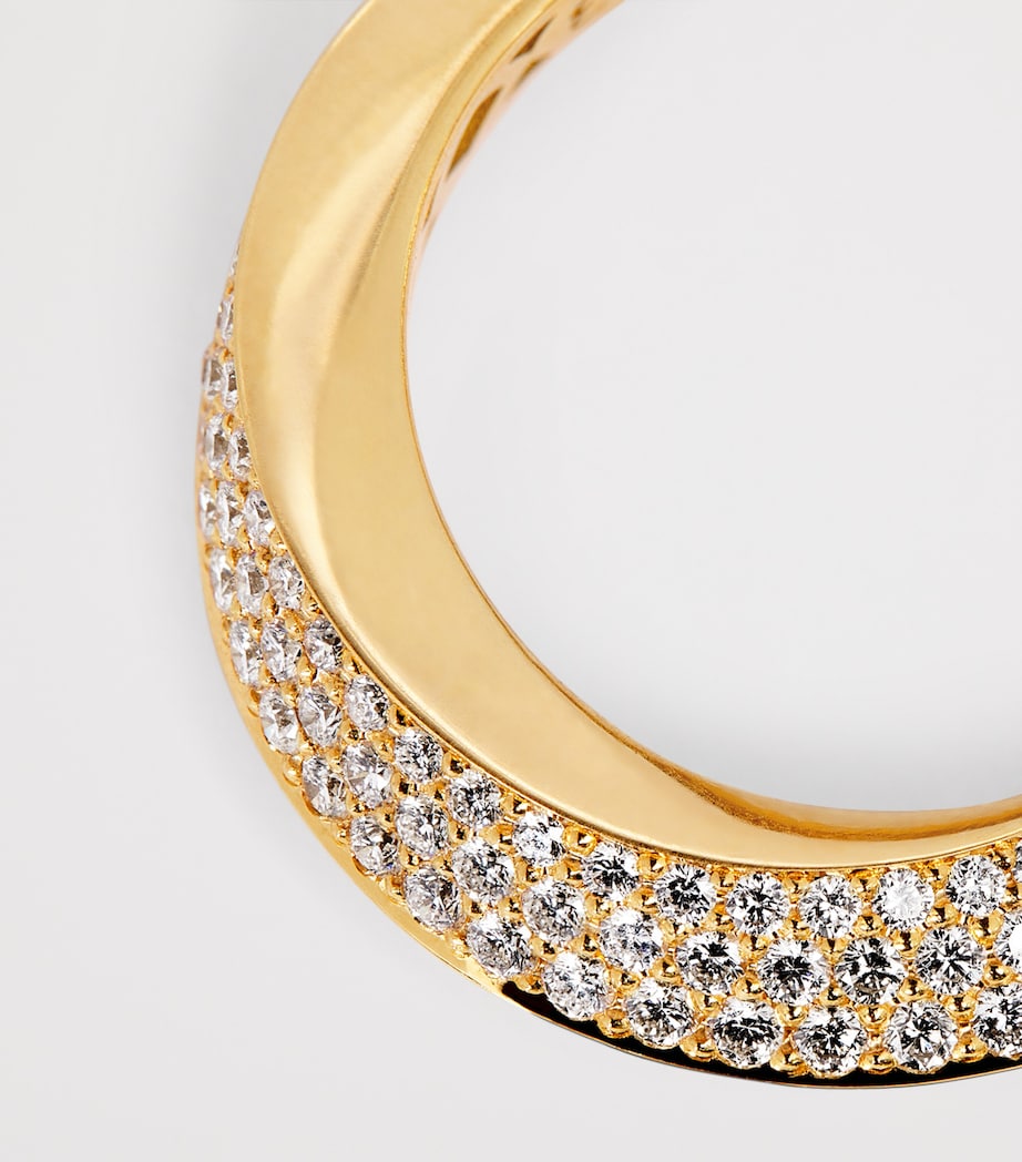 Engelbert Aurea Spira ring 18kt yellow gold pavé diamonds, UK version