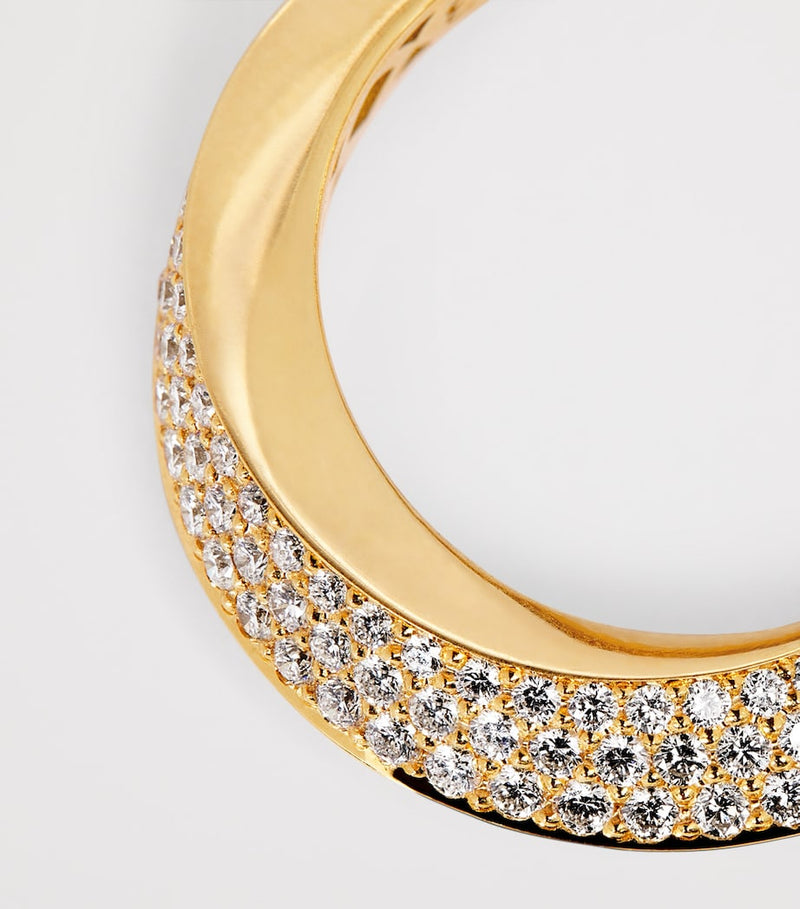 Engelbert Aurea Spira ring 18kt yellow gold pavé diamonds, UK version