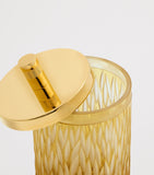 Zodiac Crystal Amber Cotton Wool Jar (British brand)