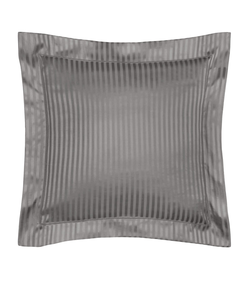 Pratesi square Oxford striped pillowcase 65cm x 65cm, imported from the UK
