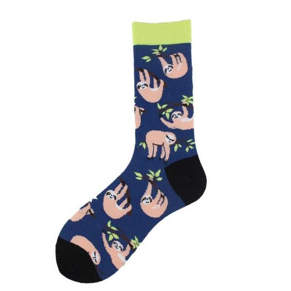 Blue sloth socks by Cozy Noxxiez - British product