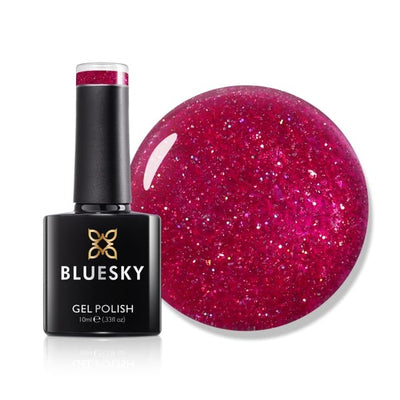 Superdrug Bluesky Gel Polish Glimmer Burgundy Beauty Gel Polish- Buy online at McGrocer
