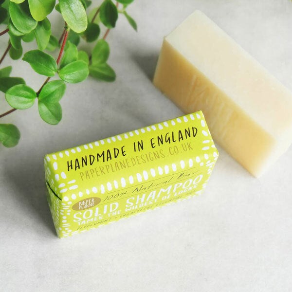 Paper Plane Shampoo Bar Peppermint Eucalyptus 95g, imported from the UK