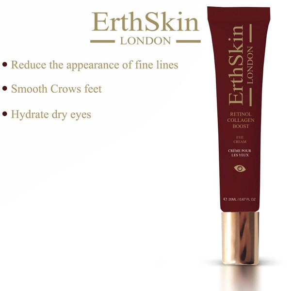Erth collagen night serum and retinol eye cream set - British product