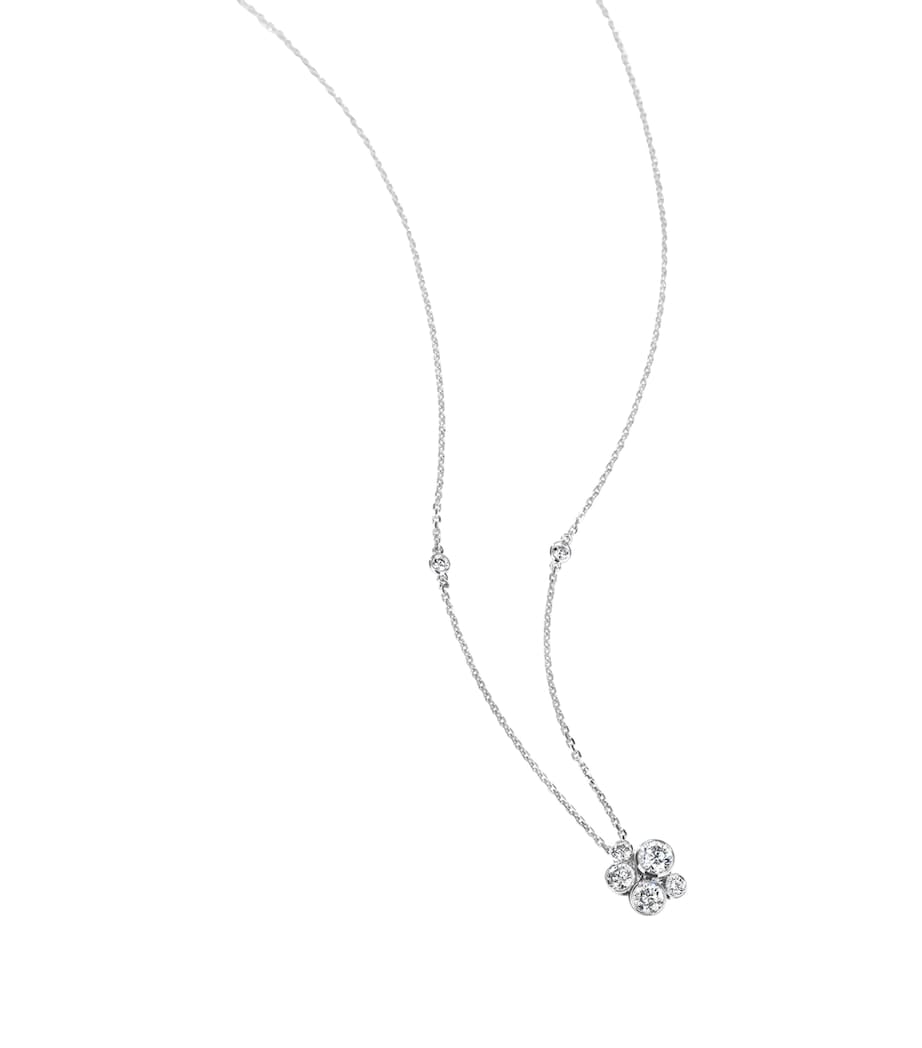 Boodles Raindance cluster pendant in platinum with diamonds - British product