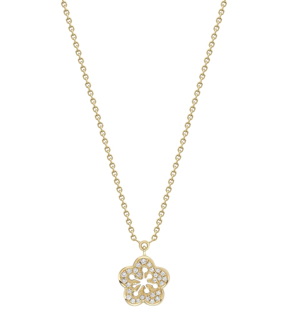 Boodles blossom pendant yellow gold diamond - British product
