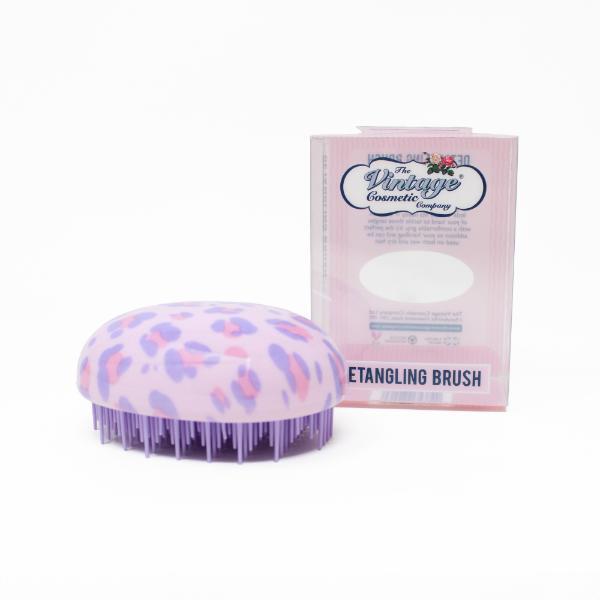 Vintage Cosmetic Company Lilac Leopard detangling brush, UK version