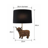 Candlelight Country Highland cow table lamp 44cm (British brand)