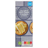 Sainsbury's Sea Salt & Black Pepper Crackers 185g GOODS Sainsburys   