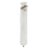 Aroma Home long hot water bottle white faux fur 72cm, UK version