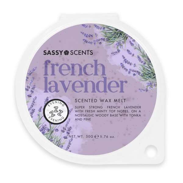 Sassy Scents French Lavender Wax Melt 50g (British brand)