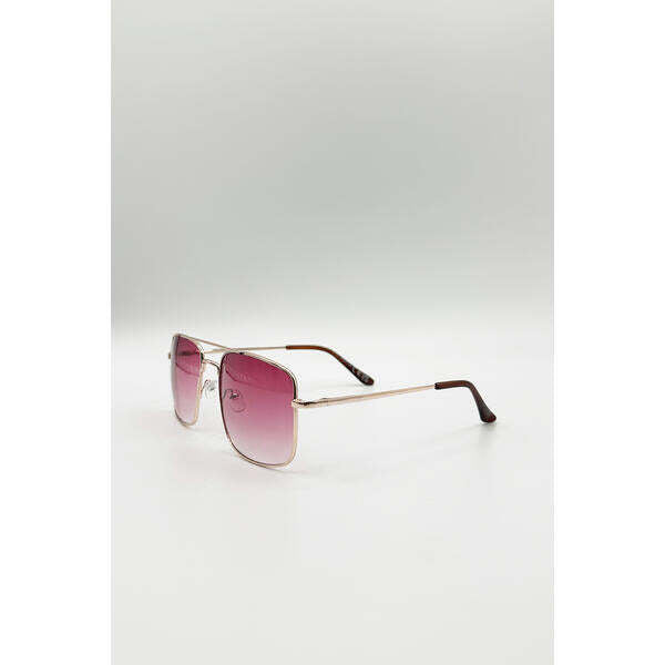 SVNX aviator style sunglasses gold pink - British product