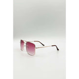 SVNX aviator style sunglasses gold pink - British product