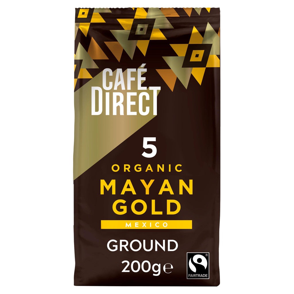 Cafedirect 5 Organic Mayan Gold Mexico Ground Coffee 200g