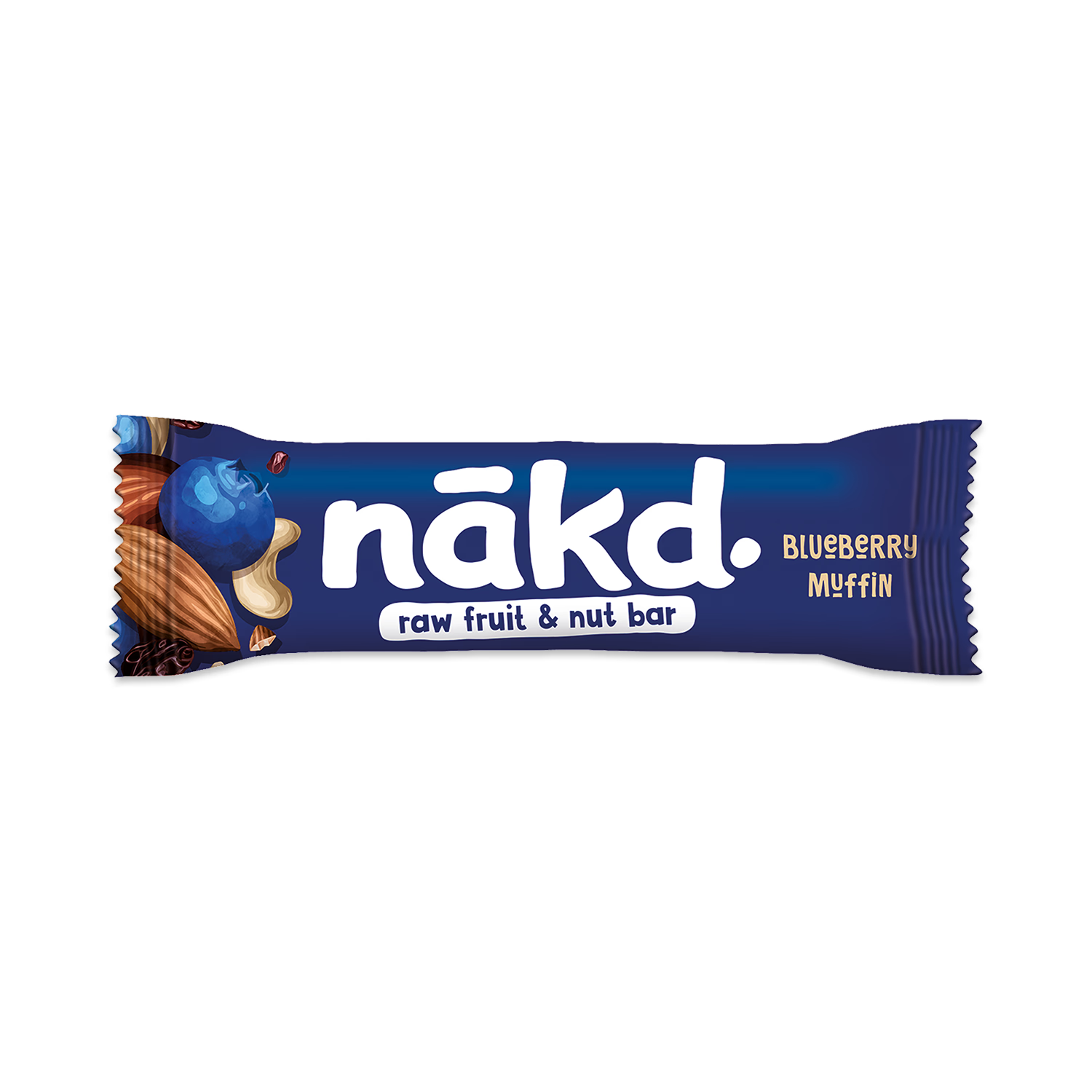 Nakd Raw Fruit Nut Blueberry Muffin Bar 35g, imported from the UK