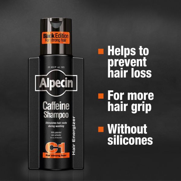 Alpecin Black Mens Shampoo | Hair Growth Shampoo 2 x 250ml GOODS Superdrug   