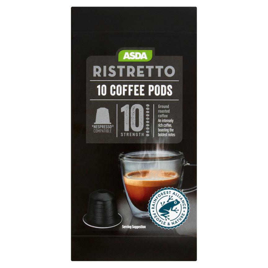 ASDA Nespresso Compatible 10 Ristretto Coffee Pods GOODS ASDA   