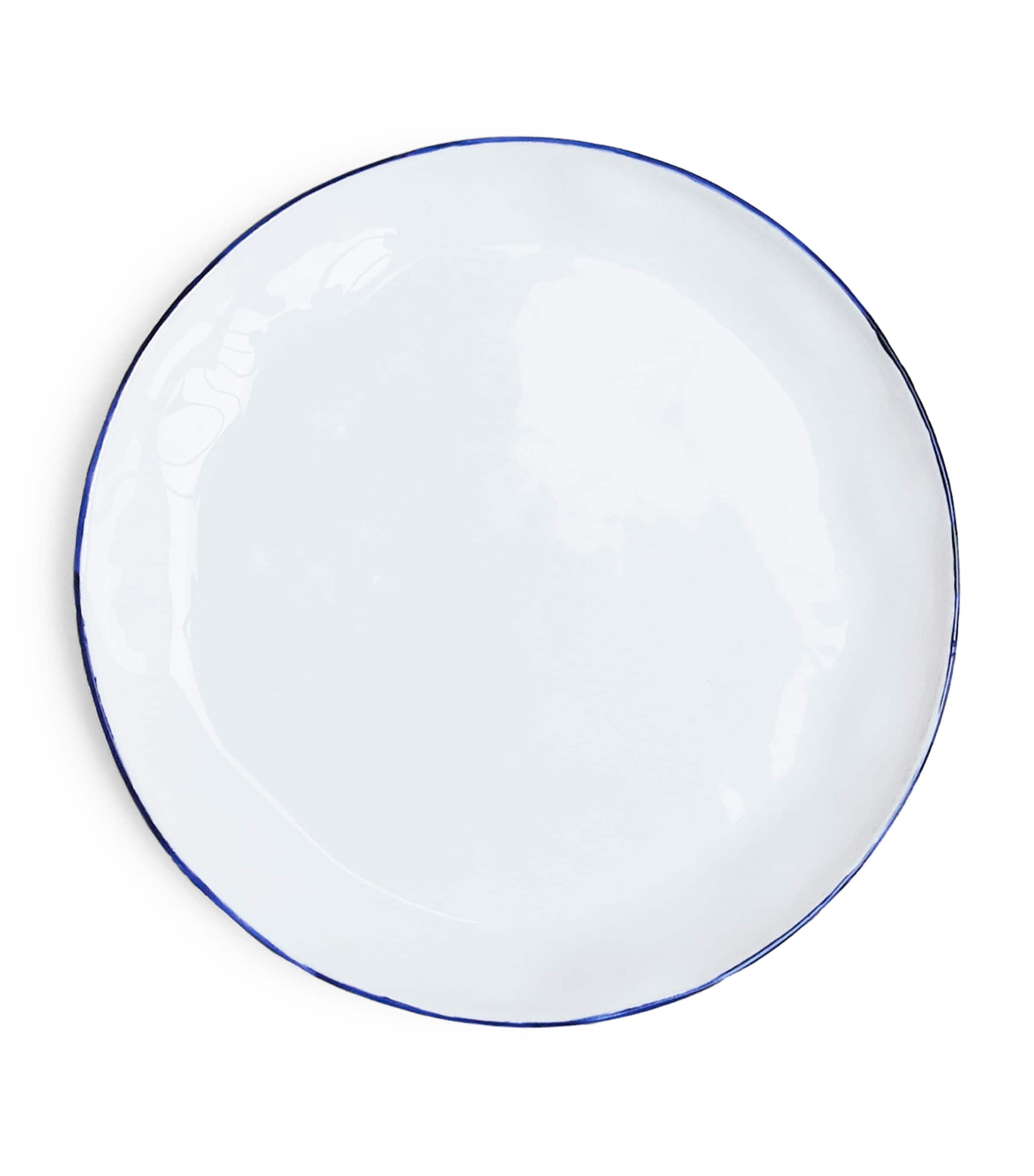 Set of 4 FELDSPAR cobalt blue cake plates, 16cm diameter - British product