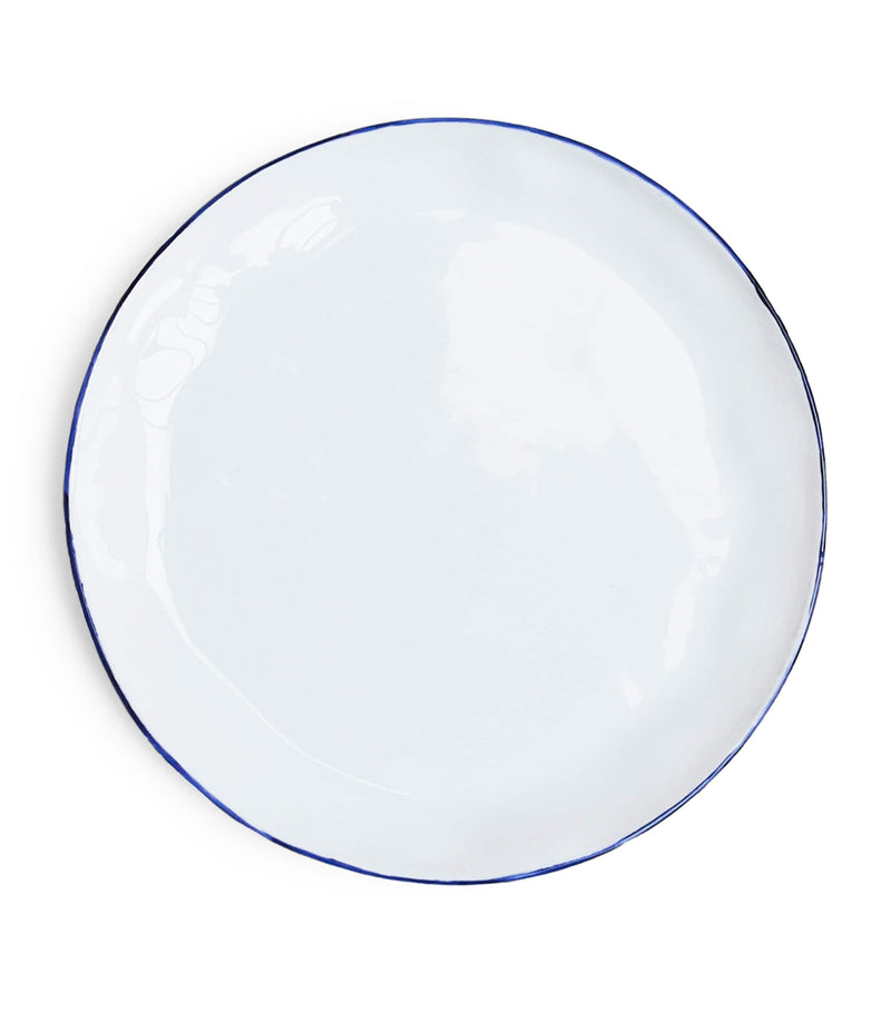 Set of 4 FELDSPAR cobalt blue cake plates, 16cm diameter - British product