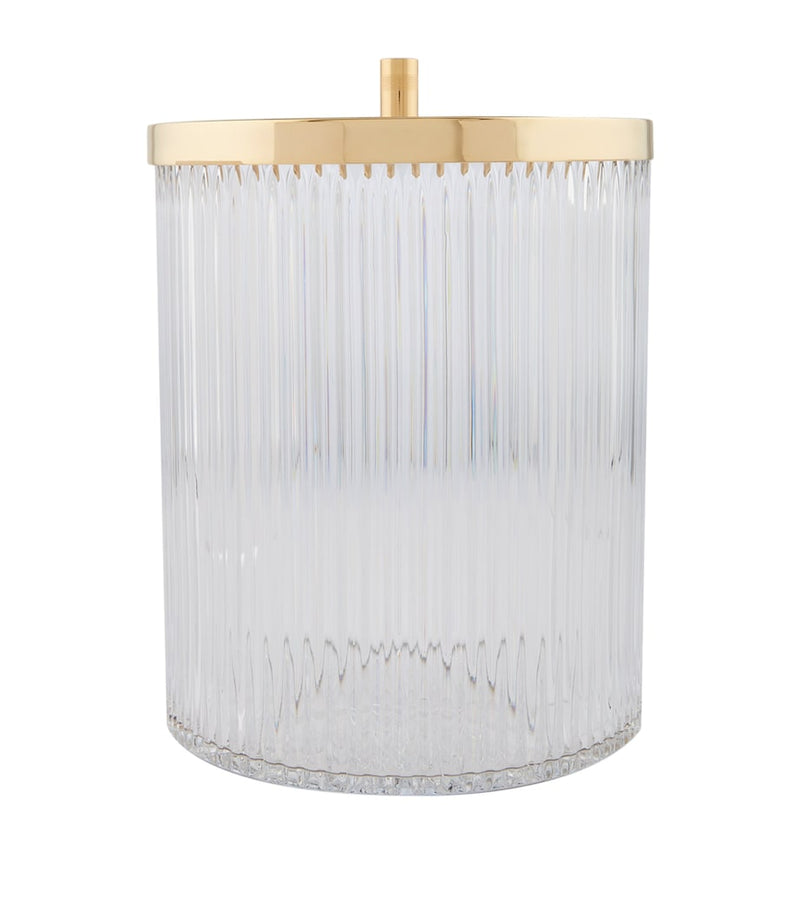 Zodiac crystal bin with gold-plated lid - British product
