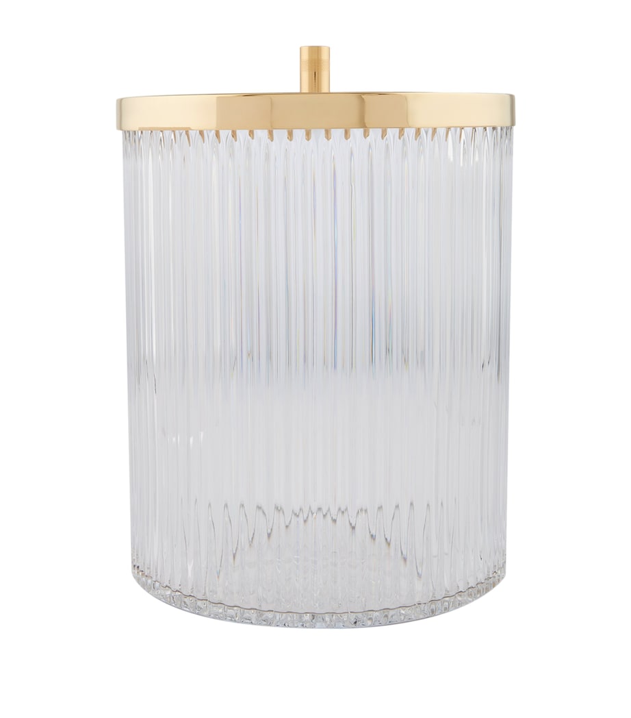 Zodiac crystal bin with gold-plated lid - British product