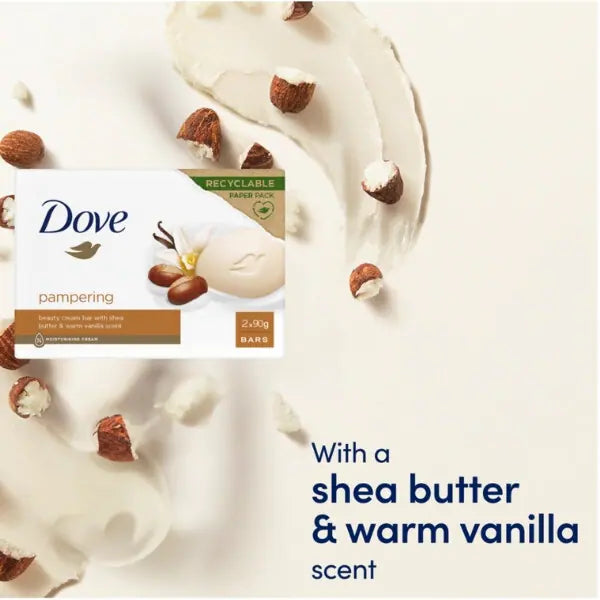 Dove Shea Butter Vanilla Beauty Bar 2x 90g, UK version