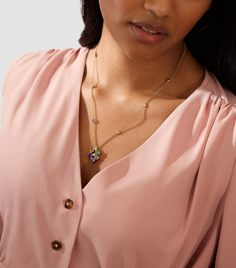 Boodles multicoloured gemstone Raindance necklace, UK version