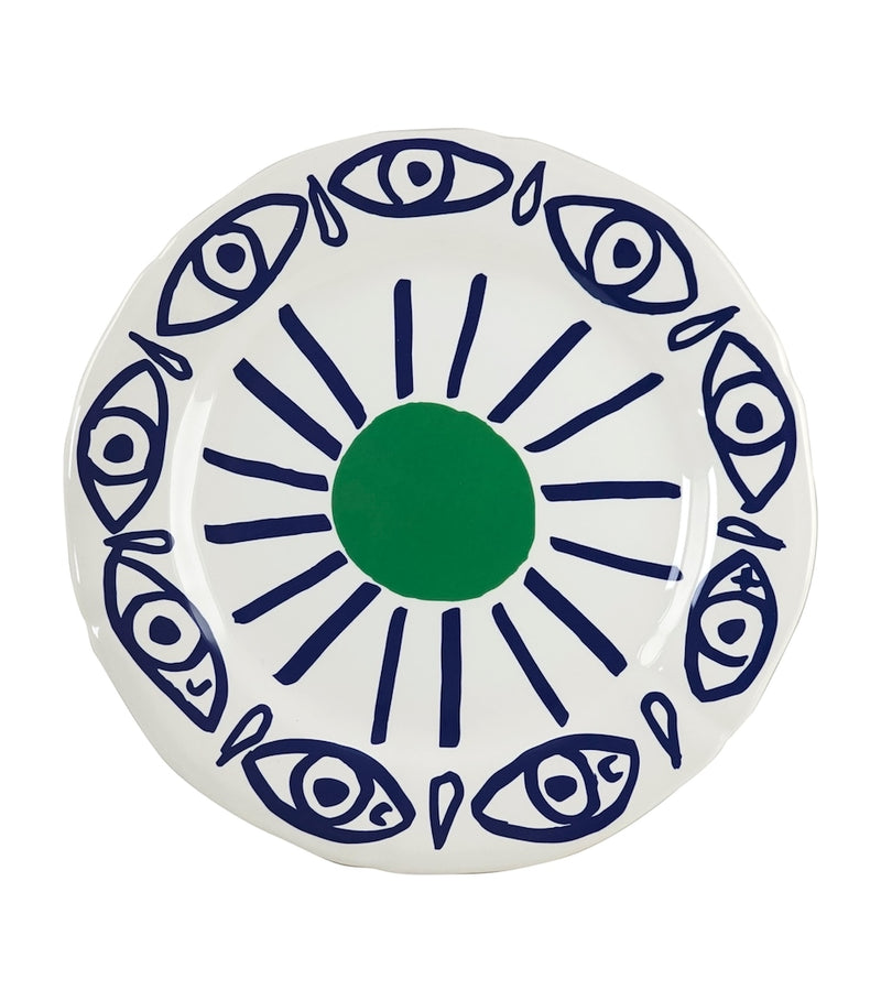 Gien Archipel dessert plates 23cm set of 6 - British product