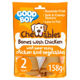 Good Boy Chewables Medium Chicken Bones Rawhide Free Dog Treats 158g GOODS Sainsburys   