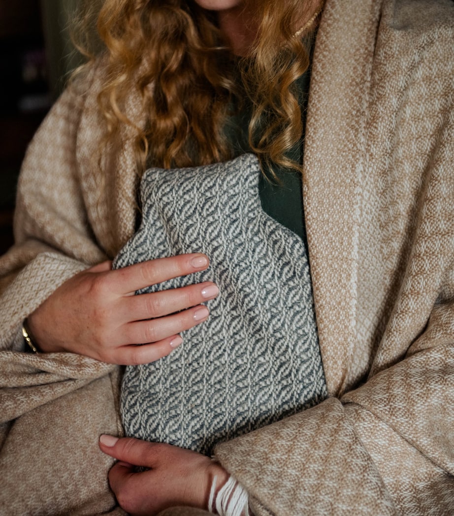 Araminta Campbell small alpaca-blend hot water bottle 30x20cm - British product