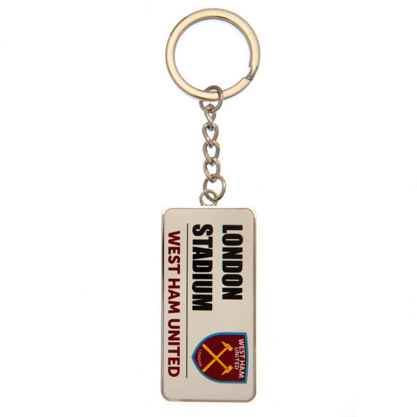 West Ham United FC Street Sign Metal Keyring GOODS Superdrug   