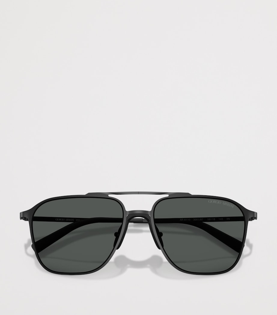 Giorgio Armani metal aviator sunglasses with matte finish (British brand)